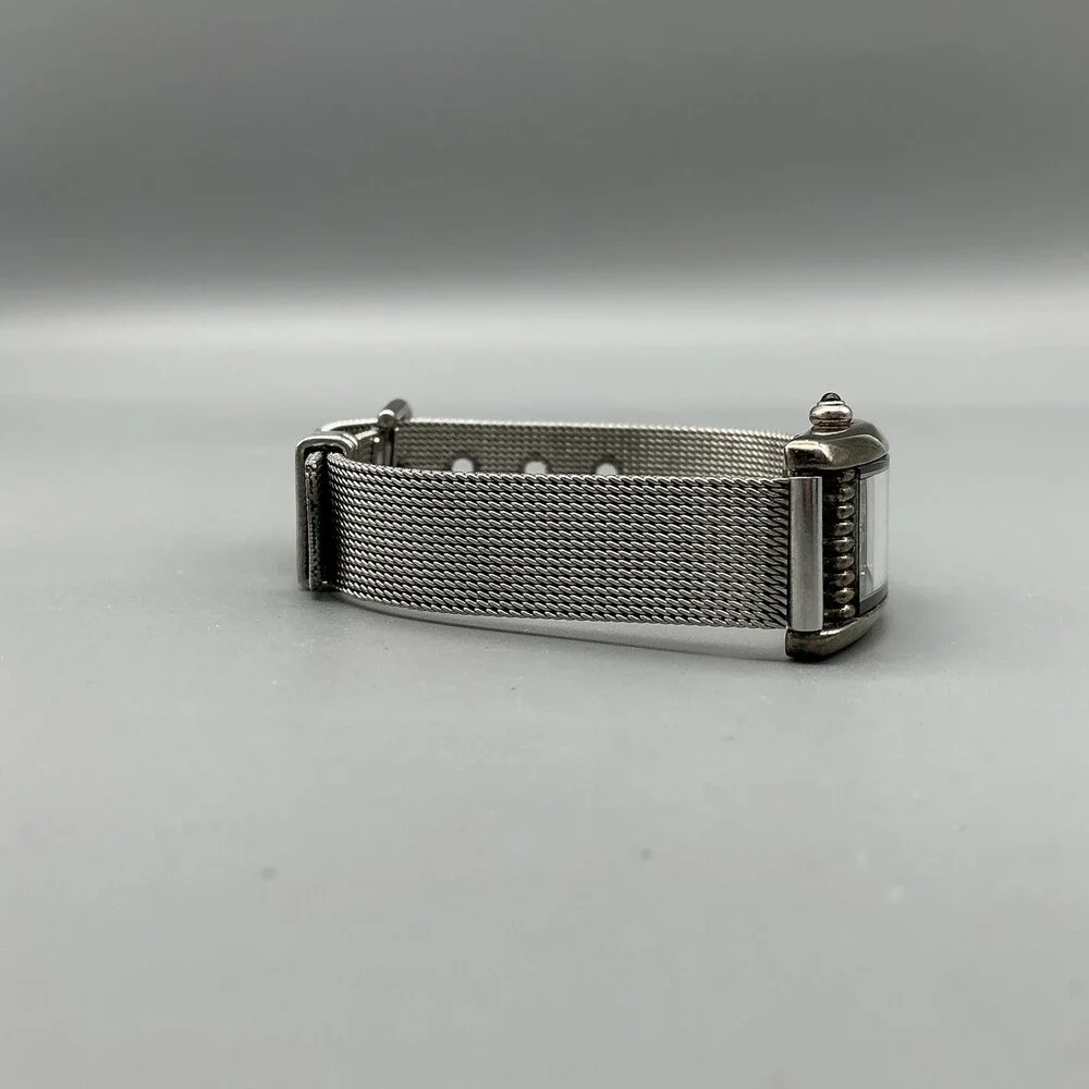 Fossil ES-8630 Womens Watch 17mm White Dial Silver Mesh Stainless New Battery
